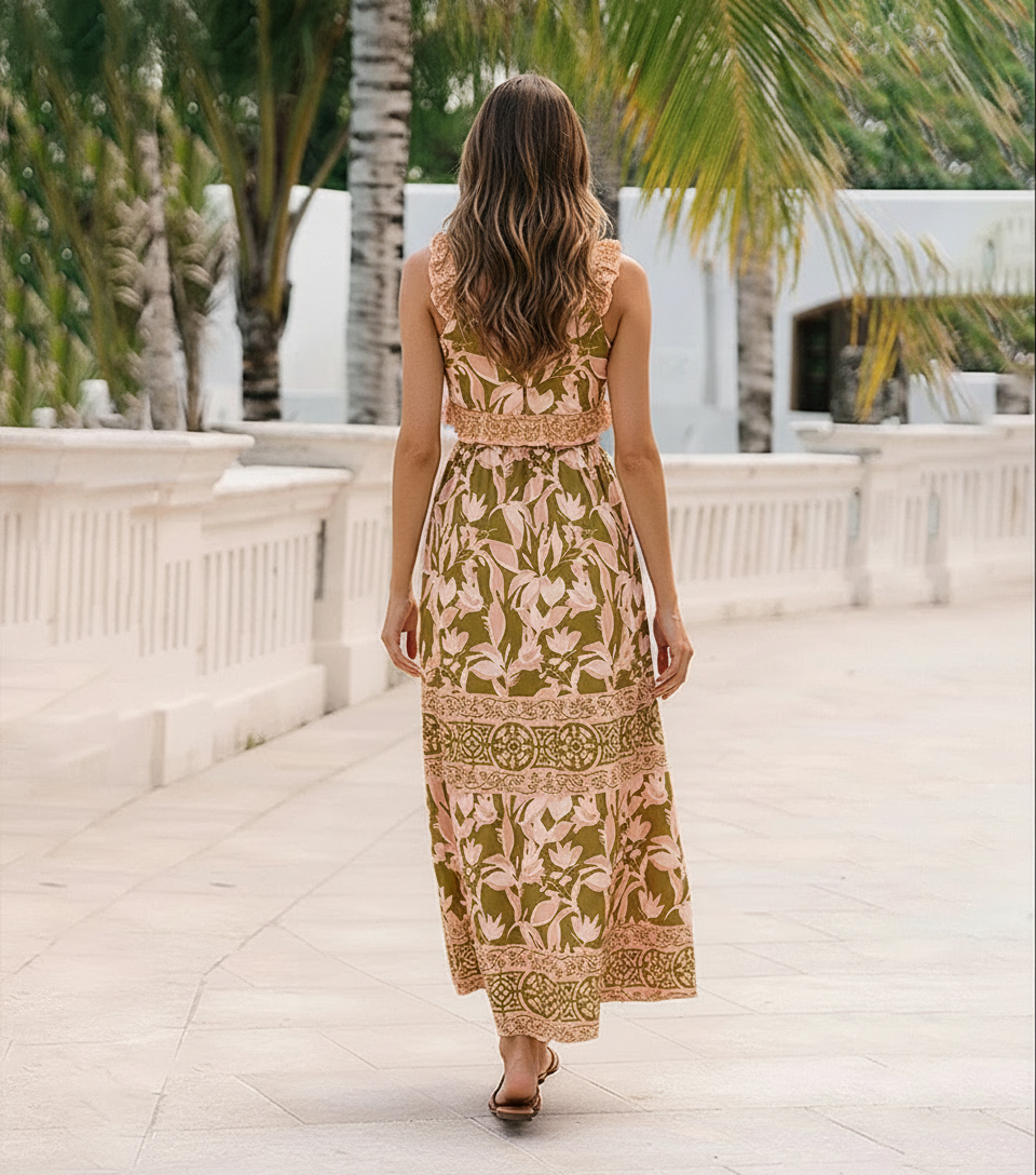 [Copy][Copy][Copy][Copy][Copy]V Neck Blue Paisley Print Swimsuit Set(s)