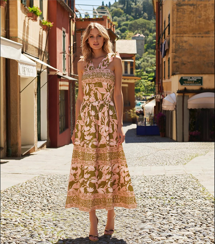 [Copy][Copy][Copy][Copy]V Neck Blue Paisley Print Swimsuit Set(s)