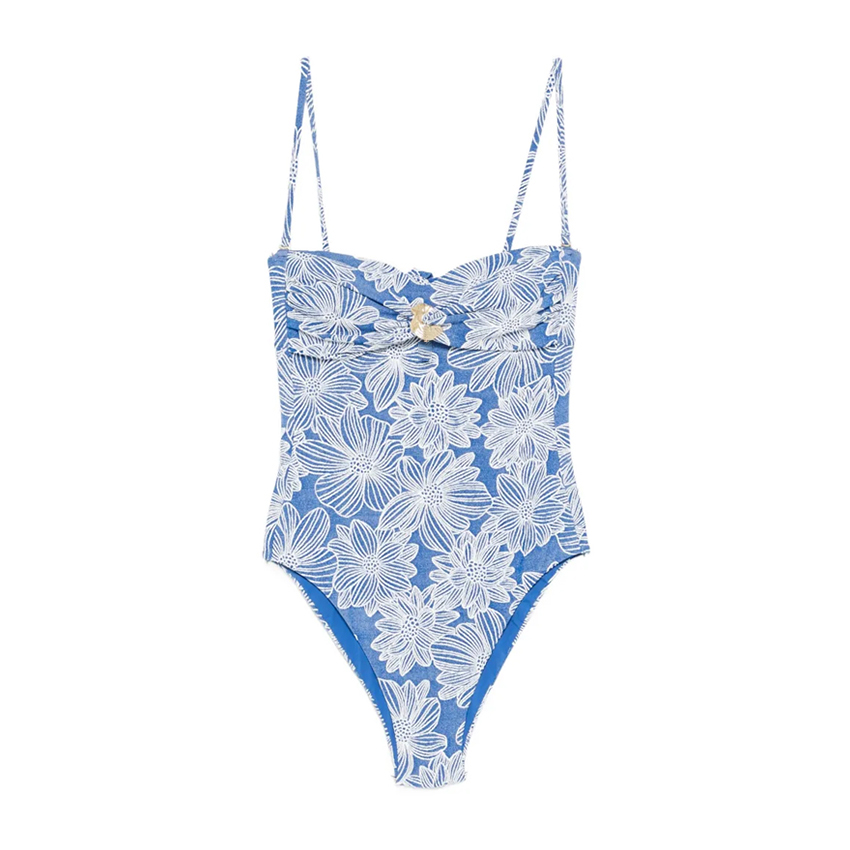 Sling Green Printed Swimsuit Set(s)