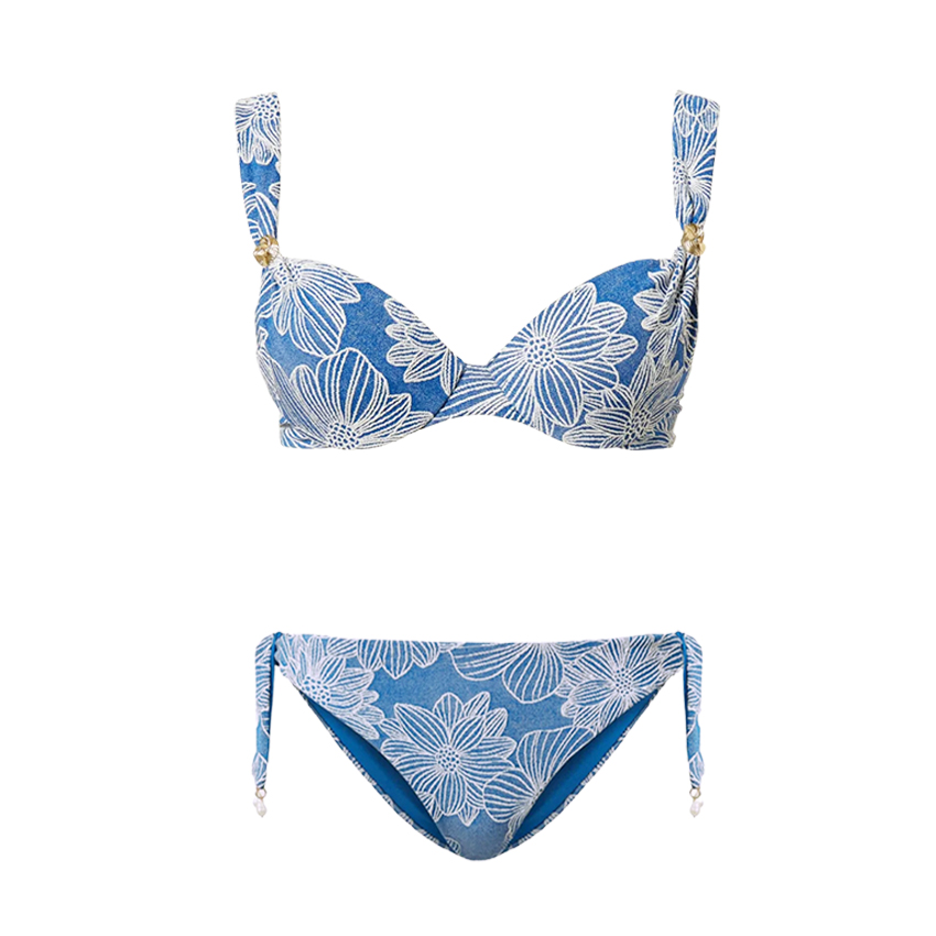 Sling Green Print High Waist Bikini Swimsuit Set(s)