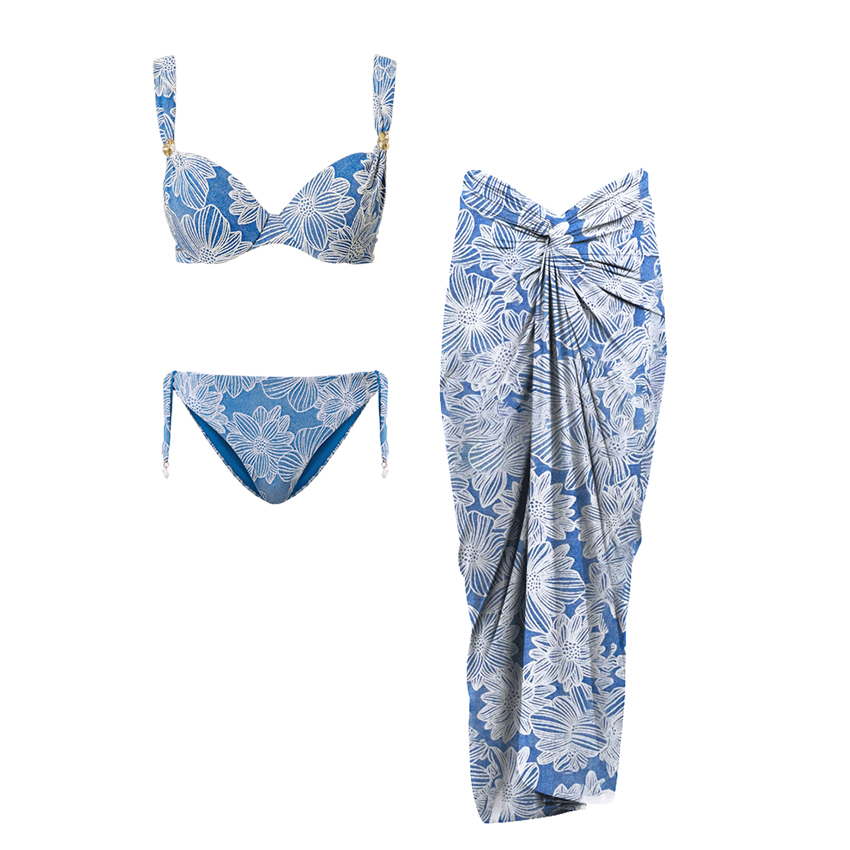 Sling Green Print High Waist Bikini Swimsuit Set(s)