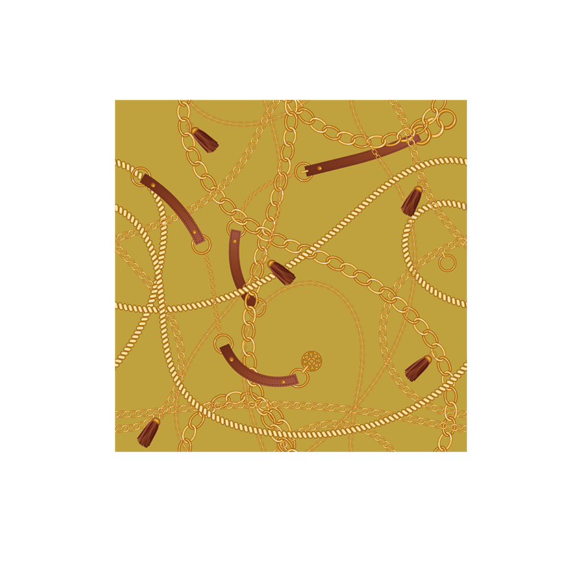 Golden Printed Scarf