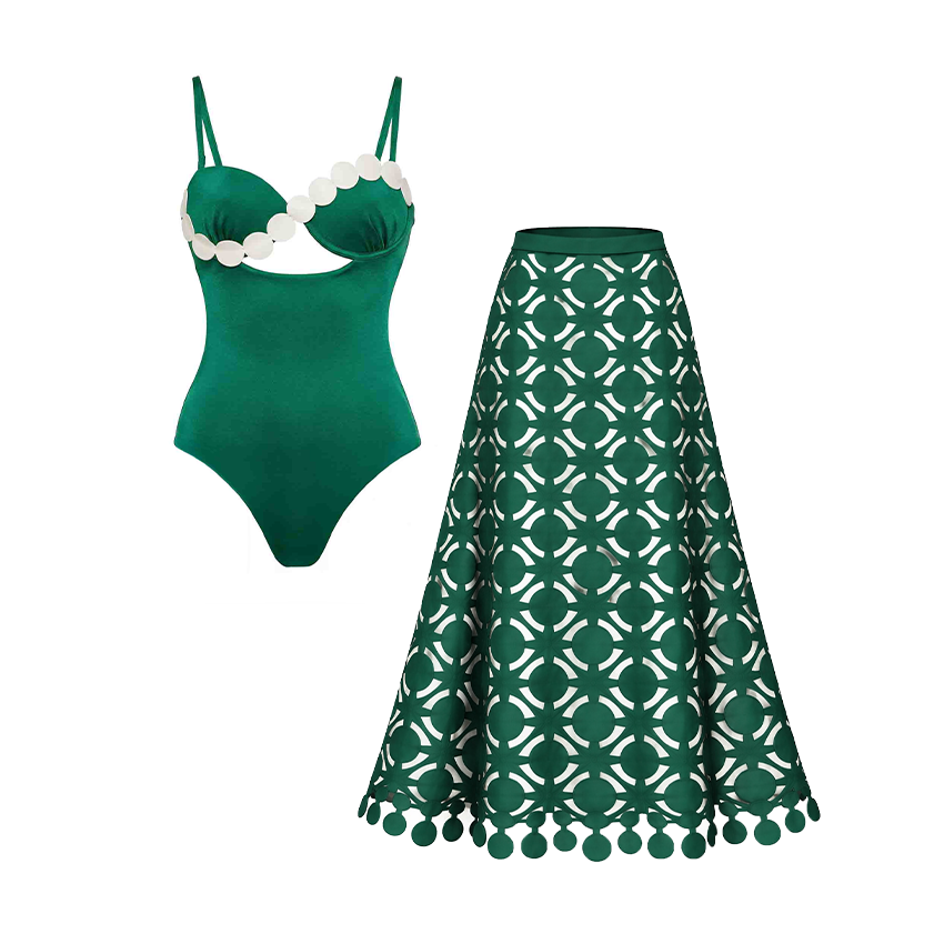  Laser Cutting Flower Hollow Swimsuit Set(s)