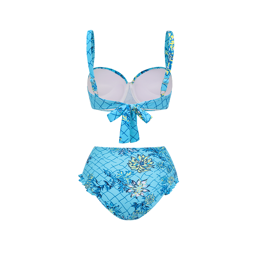 Ruffle Blossom Print Swimsuit Set(s)