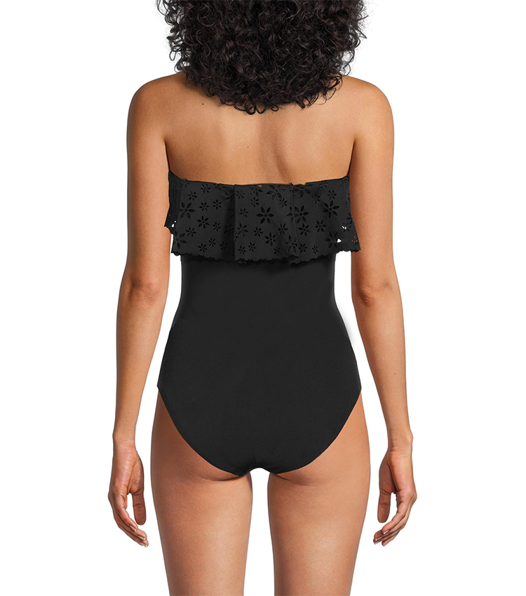 Black Laser Cutting Flower Hollow Swimsuit Set(s)