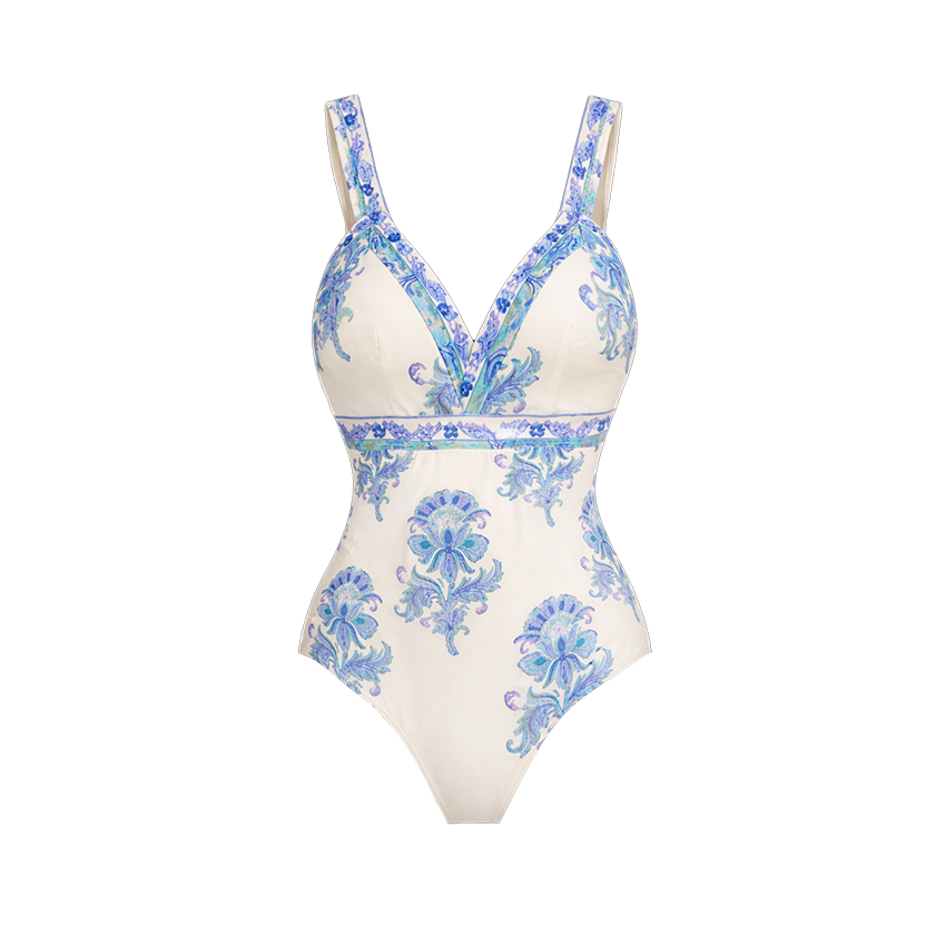 V Neck Printed Swimsuit Set(s)
