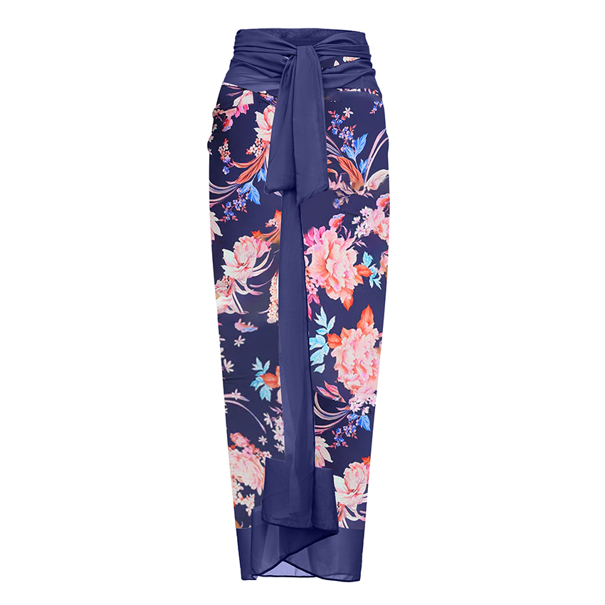 V Neck Printed Purple Swimsuit Set(s)