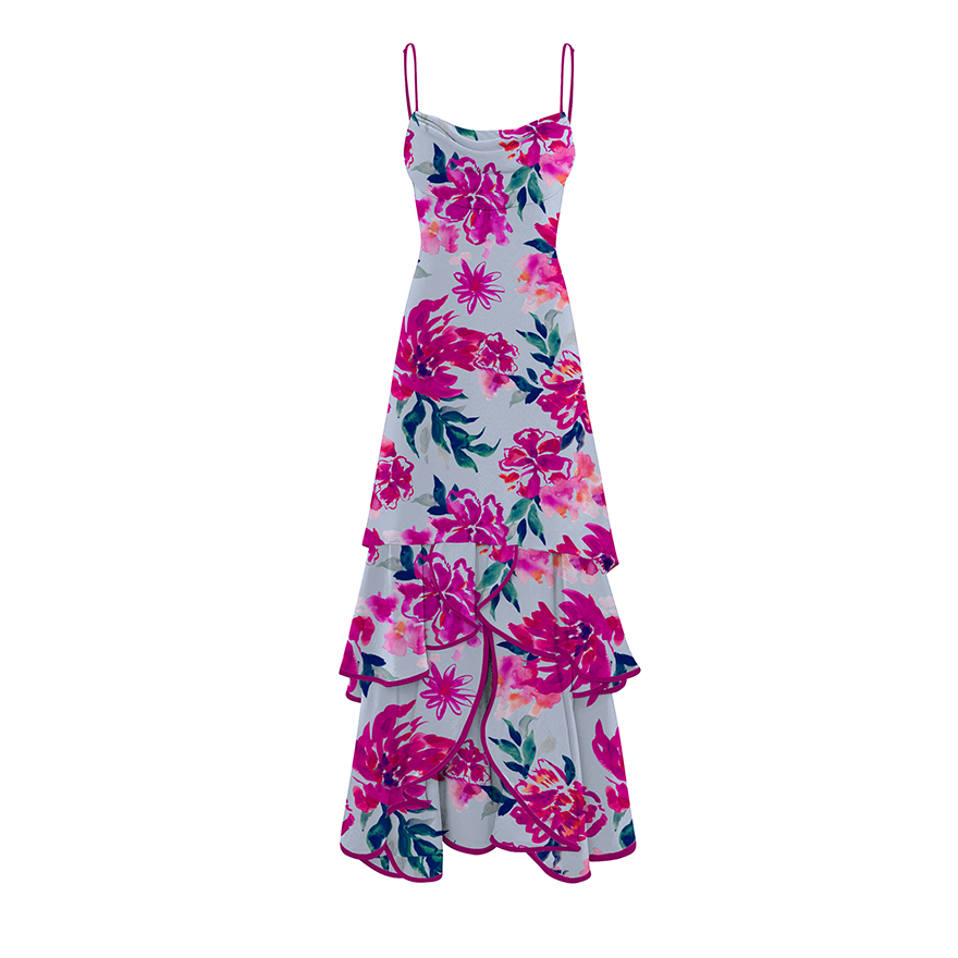 Spaghetti Strap Printed Dress