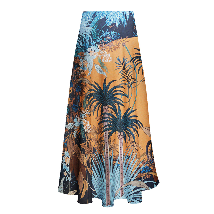 V Neck Scenery Under Moonlight Print Swimsuit Set(s)