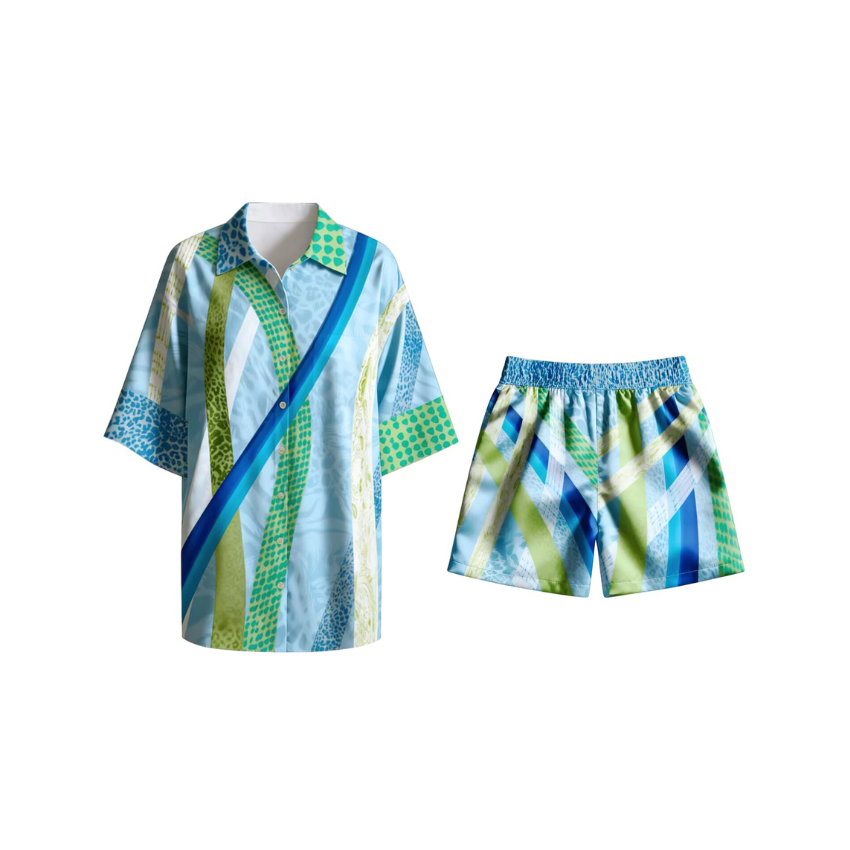 Vacation Geo Print Shirts and Shorts