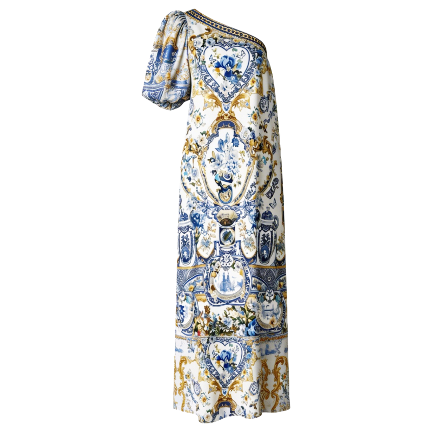 [Copy][Copy]Vacation Geo Print Spaghetti Strap Dress