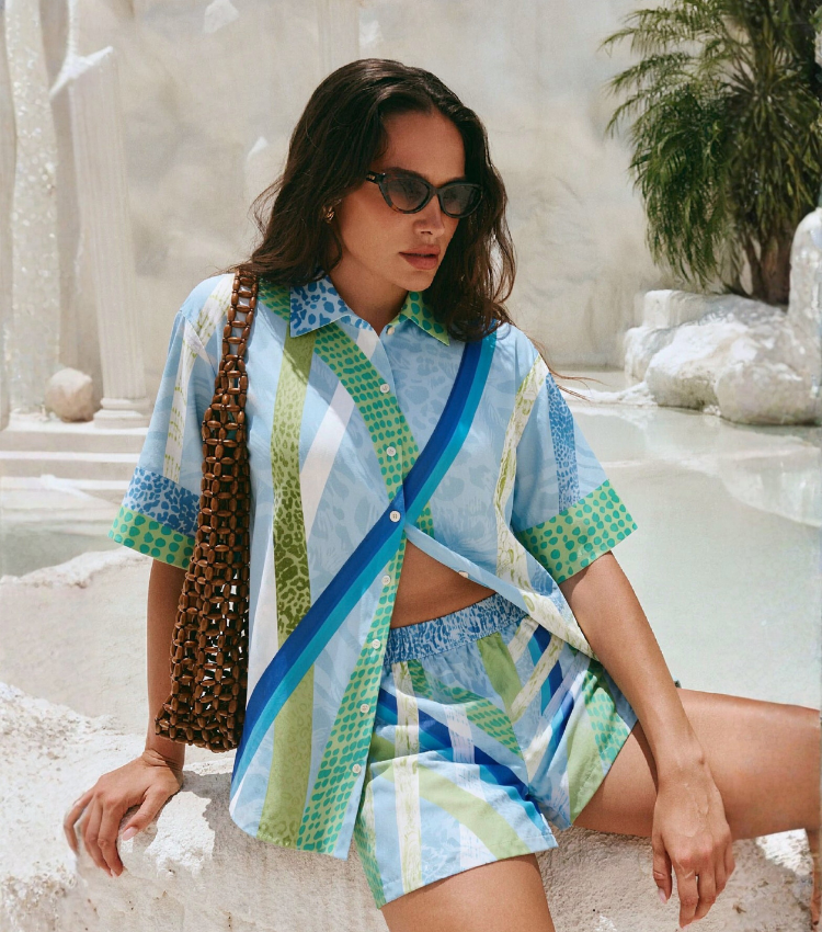 Vacation Geo Print Shirts and Shorts