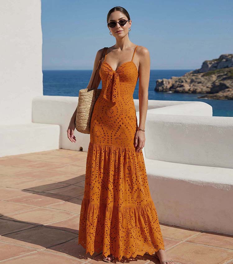 Sling Cut Out Bow Tie One Piece Swimsuit and Skirt