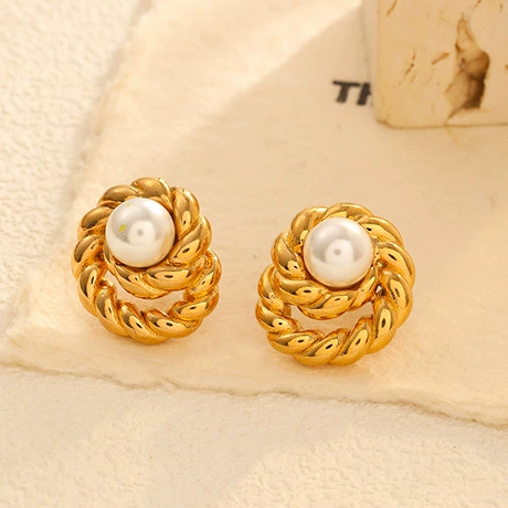 Spiral Pearl Earrings