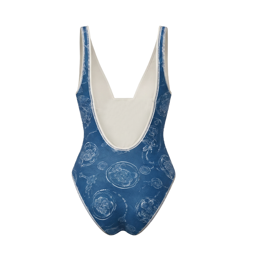 V Neck Printed Swimsuit Set(s)