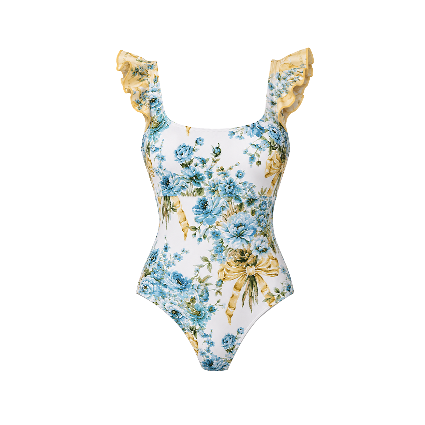 Ruffle Printed Swimsuit Set(s)