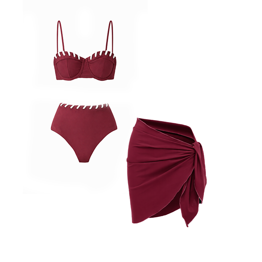 Solid Color Swimsuit Set(s)
