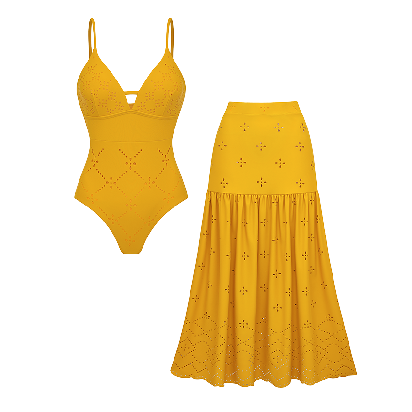  Laser Cutting Flower Hollow Swimsuit Set(s)