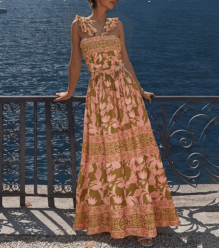   Adjustable Shoulder Straps Tummy Control Printed Swimsuit Set(s)