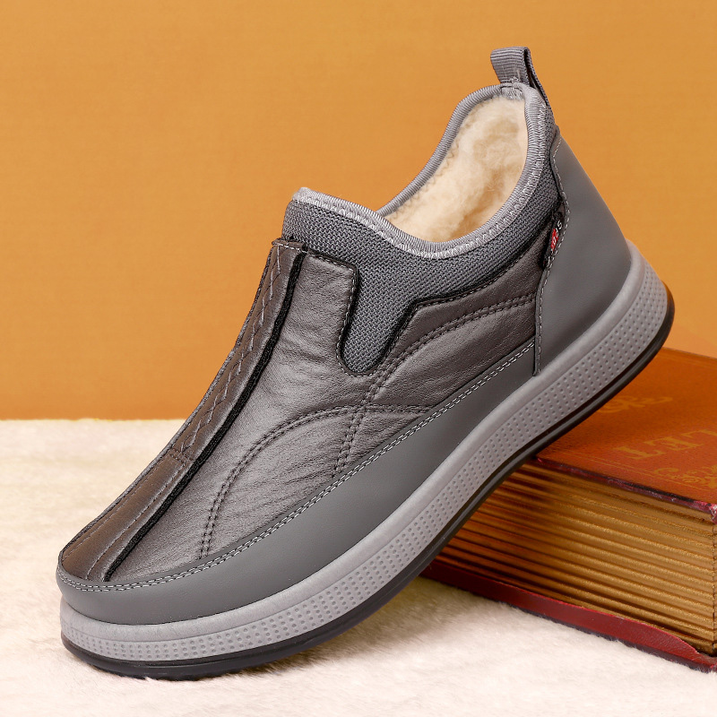 【防水防滑】加絨加厚一腳蹬男士雪靴