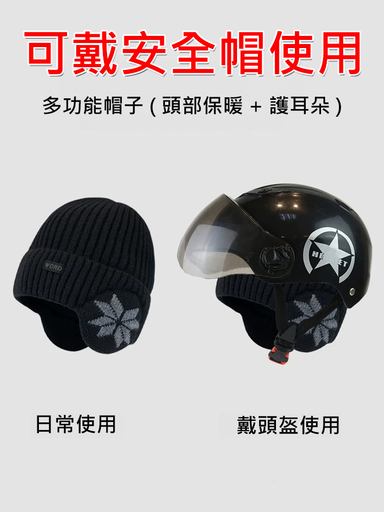 防風抗寒重磅厚絨蓄熱護耳帽