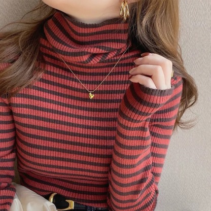 高彈修身保暖針織衫