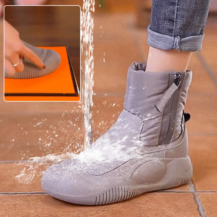 百搭高筒厚底防水靴