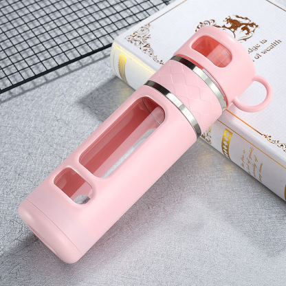 防摔茶水分離泡茶杯