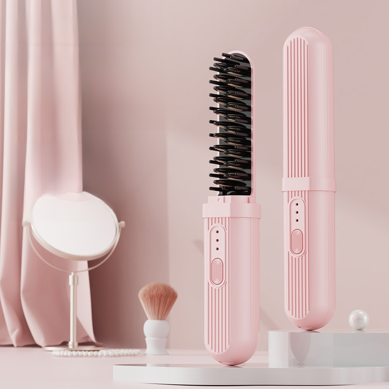 乾濕兩用負離子充電隨身直髮梳