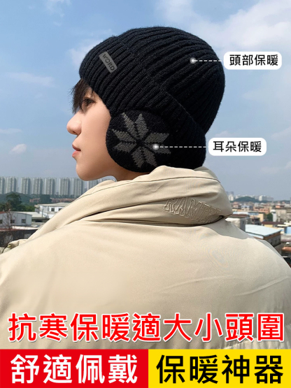 防風抗寒重磅厚絨蓄熱護耳帽