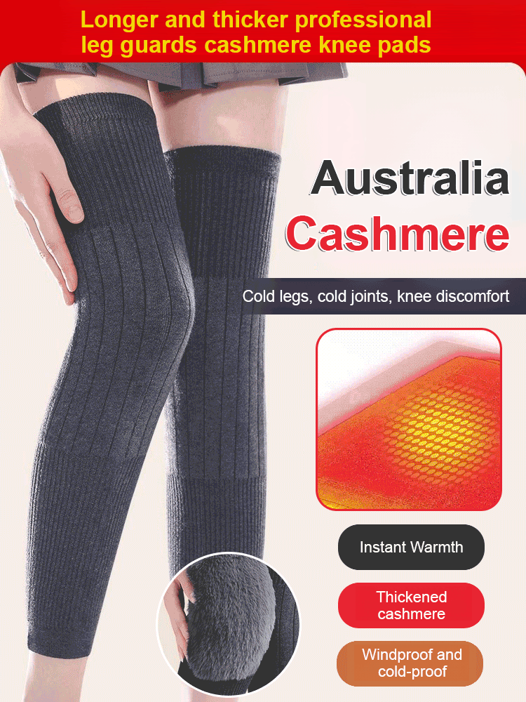 Extended warm cashmere knee pads