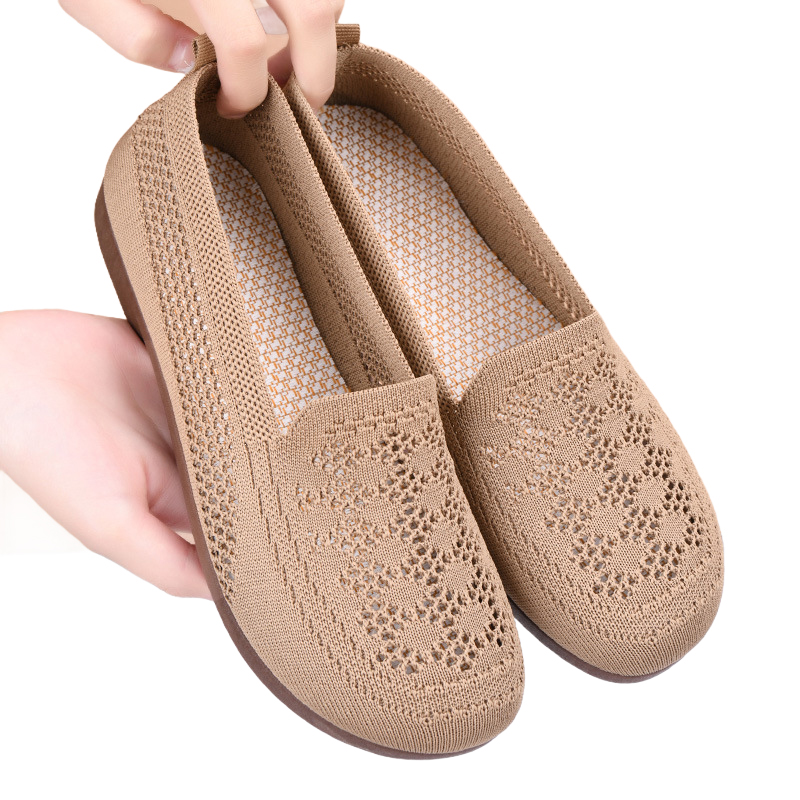 Soft sole shallow mouth one foot stirrup casual shoes