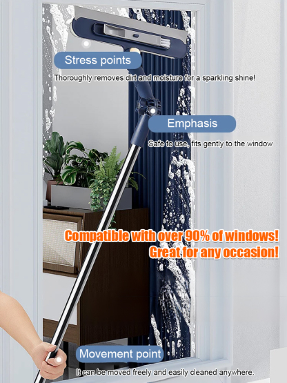 Adjustable Extended Window Cleaner,Say goodbye to back pain, safe and labor-saving