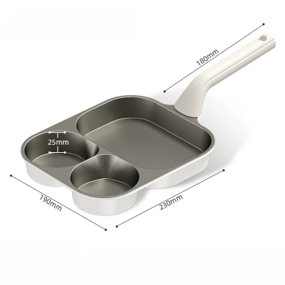 [Uncoated partitioned healthy pot] Hand-forged nutritious non-stick pot