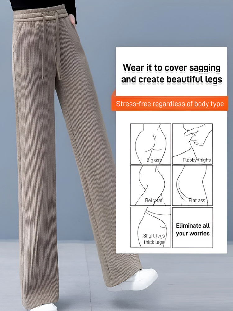 Padded thin lifting waist hundred casual pants