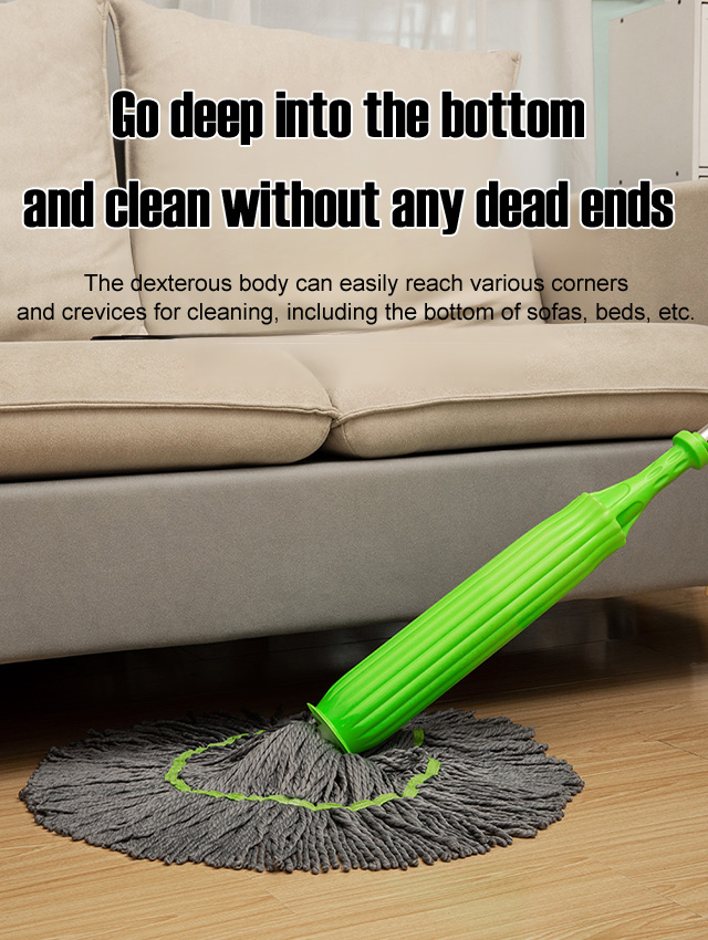 【 1-second dehydration 】 Bamboo fiber self twisting rotating mop