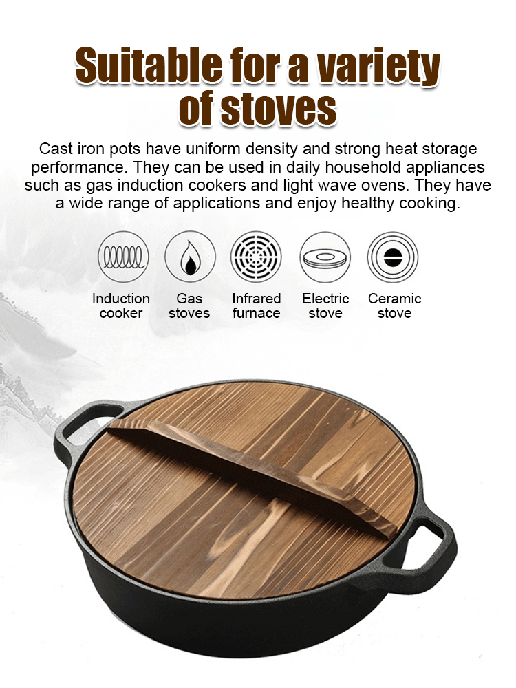 Thickened Handmade Cast Iron Pan