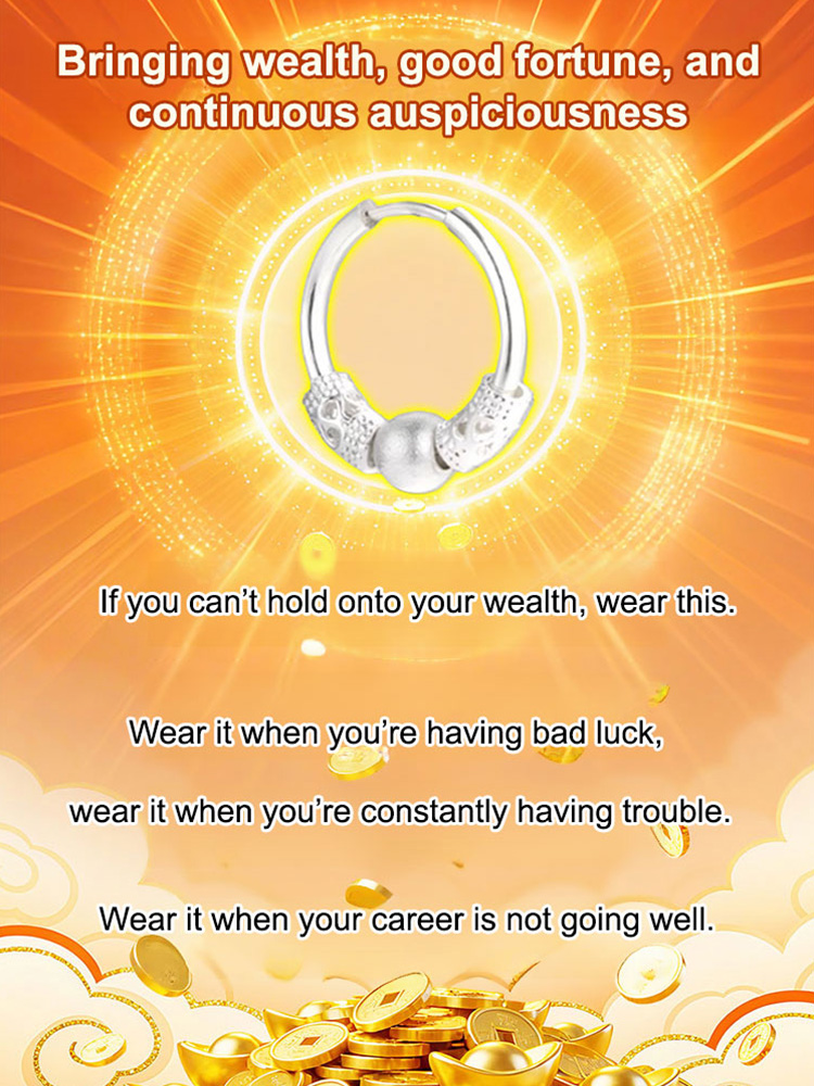  Lucky Turn Silver Ear Buckle