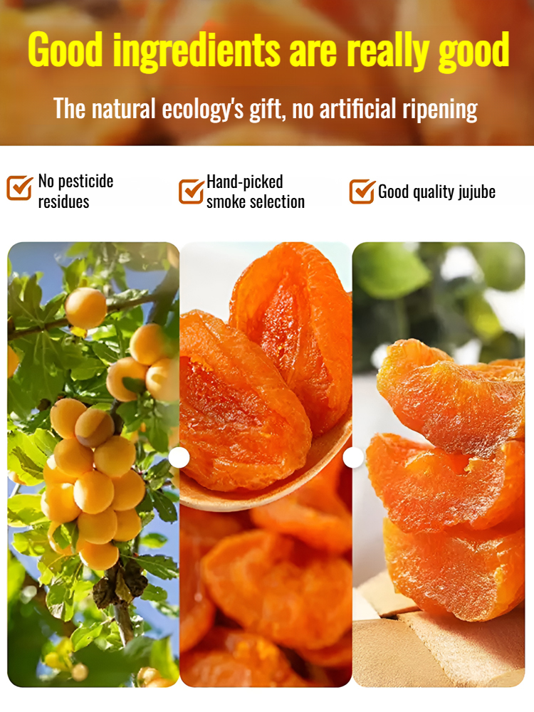 🍑Dried Golden Apricot Natural Farmer's Coreless Apricot Meat Fruit Snacks Candied Fruit Dried Apricot