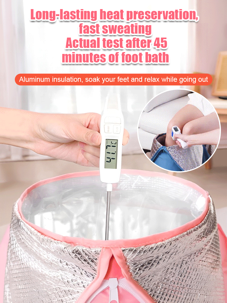 Collapsible thermostatic foot soaking bucket