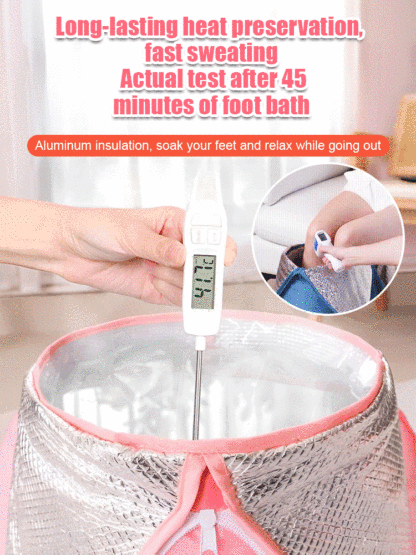 Collapsible thermostatic foot soaking bucket