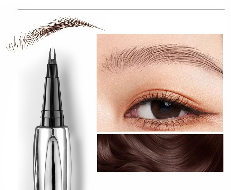 Bifurcated Positioning Eyebrow Pencil Waterproof Long Lasting Non-Color Loss