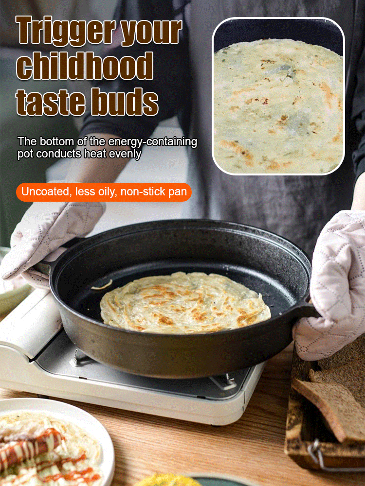 Thickened Handmade Cast Iron Pan