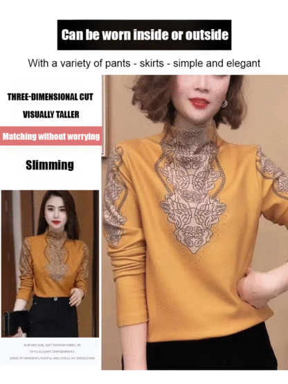 Women's double faced fleece bottoming shirt