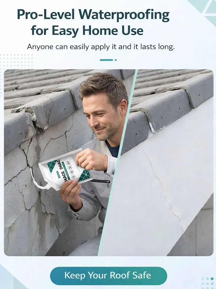 Quick-drying self-leveling high-elasticity crack-resistant repair glue