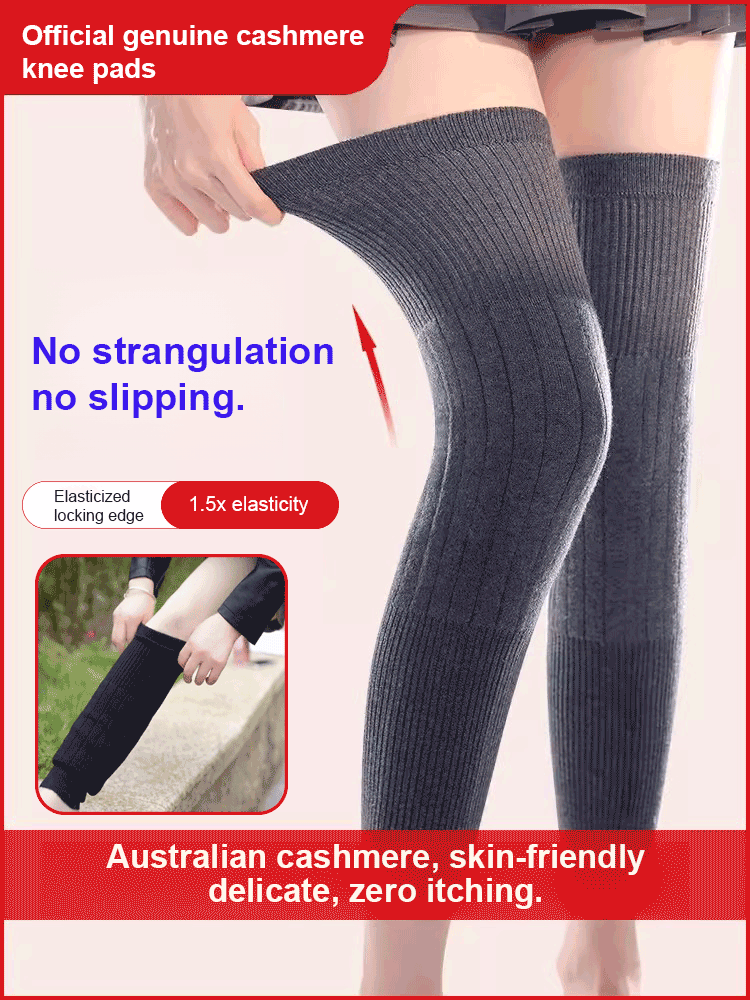 Extended warm cashmere knee pads