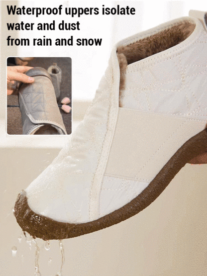 Fleece-lined low-top snow boots