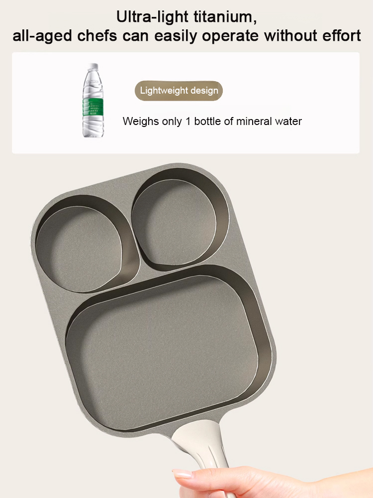 [Uncoated partitioned healthy pot] Hand-forged nutritious non-stick pot