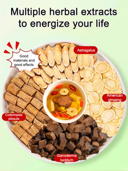 [Restore vitality during the dog days] Double ginseng and ganoderma lucidum vitality tea