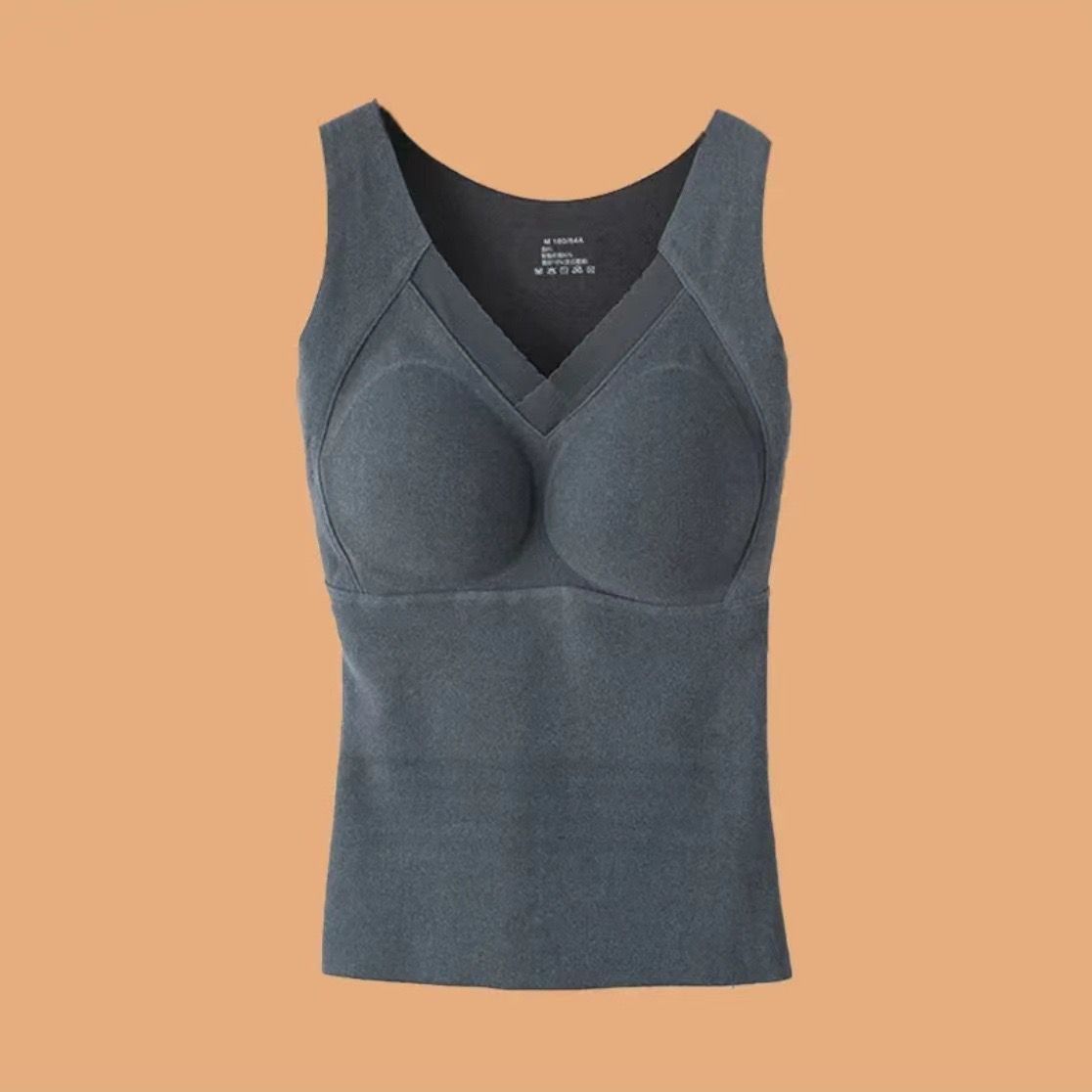 Graphene Self-Heating Warm Lace Vest with Built-in Bra